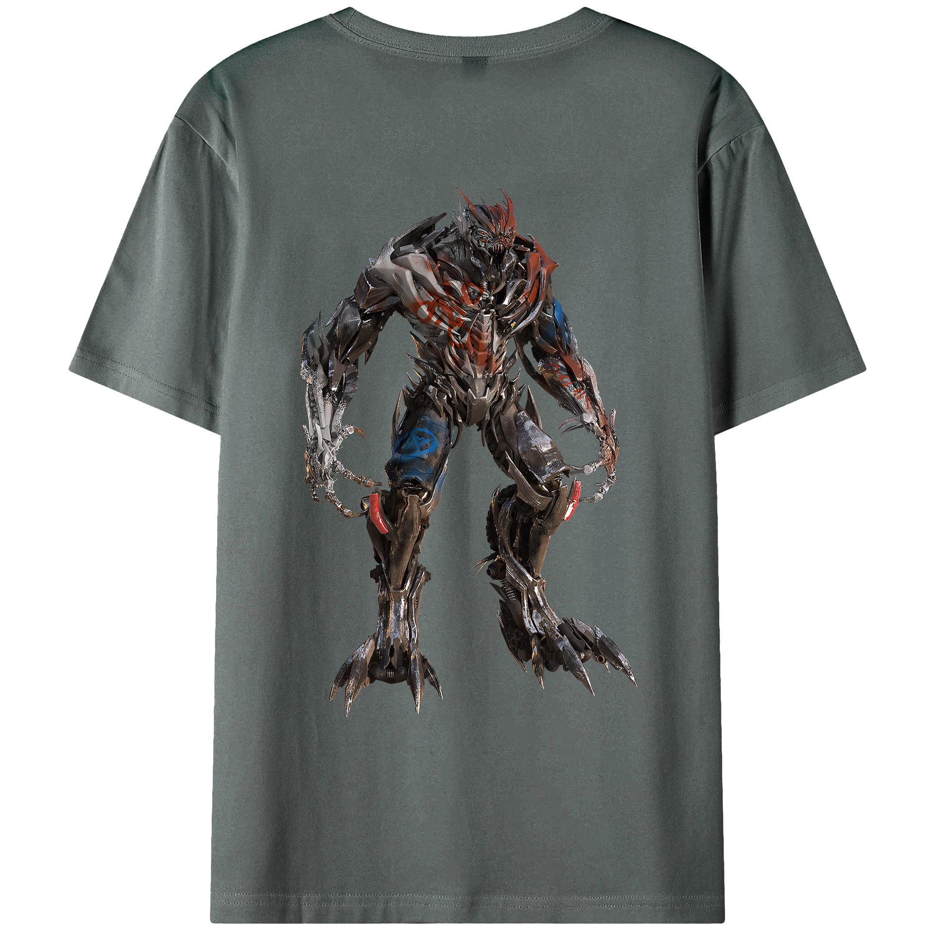 （画像用） Transformers トランスフォーマー 綿100％ メンズ半袖Tシャツ（バックプリント） 通気性